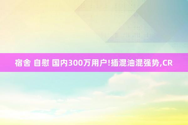 宿舍 自慰 国内300万用户!插混油混强势，CR