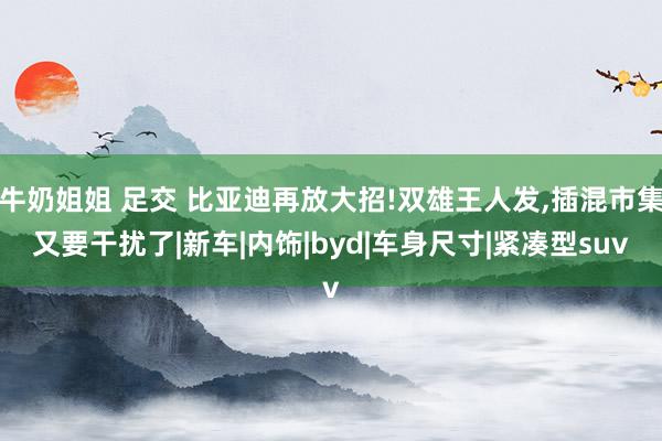 牛奶姐姐 足交 比亚迪再放大招!双雄王人发，插混市集又要干扰了|新车|内饰|byd|车身尺寸|紧凑型suv