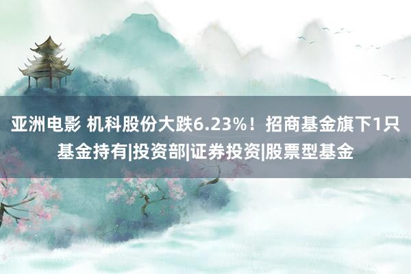 亚洲电影 机科股份大跌6.23%！招商基金旗下1只基金持有|投资部|证券投资|股票型基金