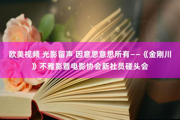 欧美视频 光影留声 因意思意思所有——《金刚川》不雅影暨电影协会新社员碰头会